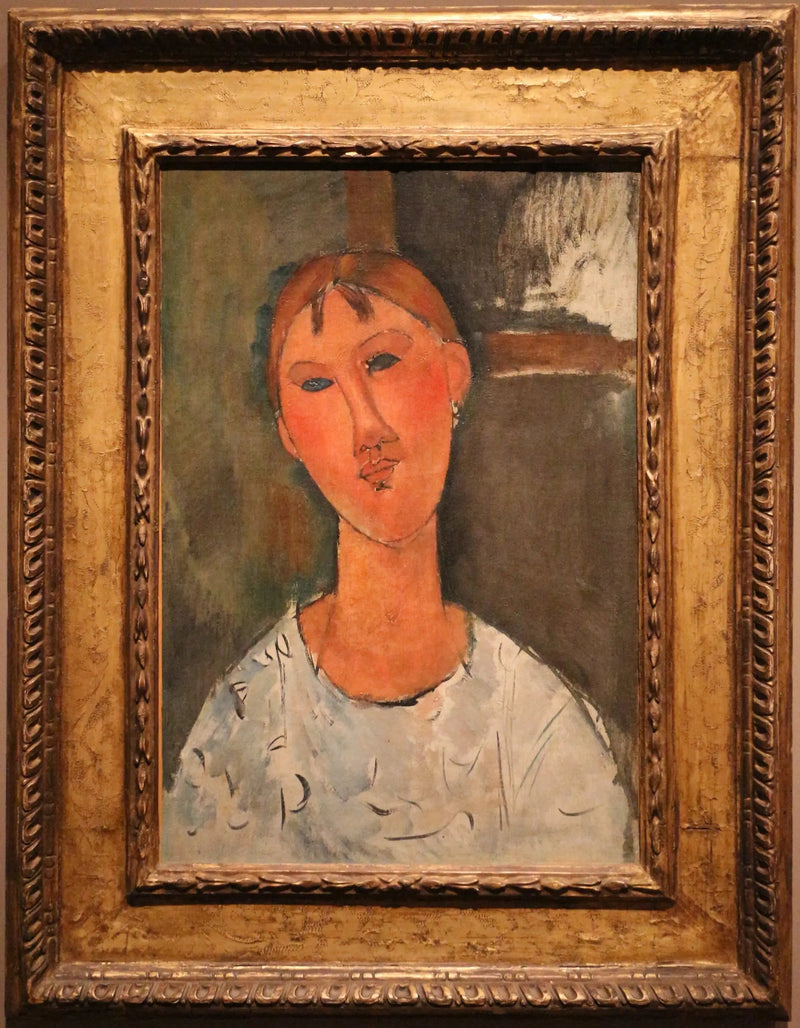 Meisje in witte blouse - Amedeo Modigliani