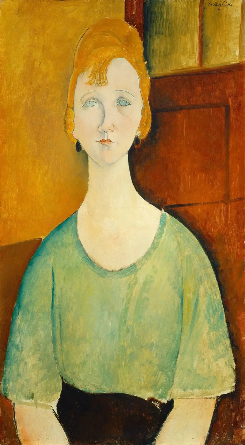 Meisje in groene blouse - Amedeo Modigliani