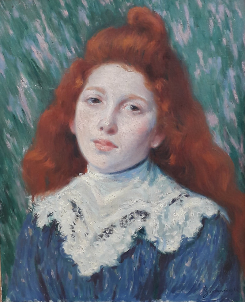 meisje met witte kraag - Federico Zandomeneghi