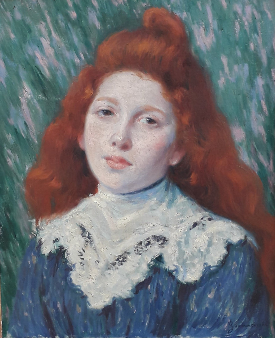 meisje met witte kraag - Federico Zandomeneghi