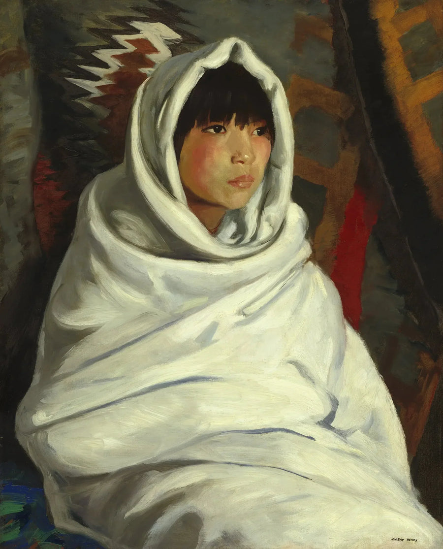 Indiaanse meisje in een witte deken - Robert Henri

Source:
Fille indienne dans une couverture blanche - Robert Henri