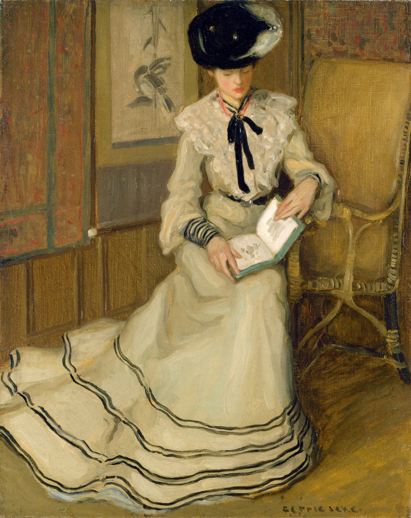 Meisje lezend - Frederick Carl Frieseke