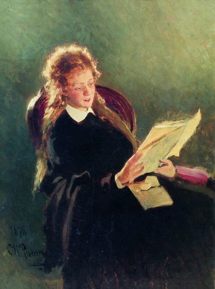 Meisje lezend - Ilya Repin