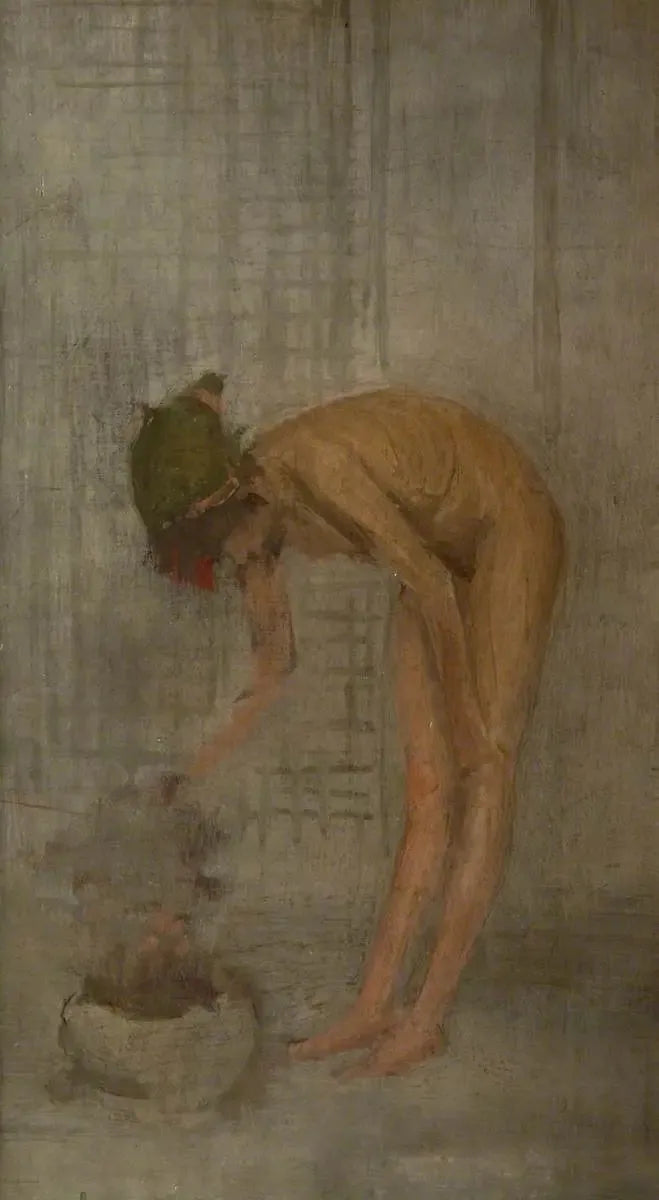 Naakt meisje met een kom - James Abbott McNeill Whistler
