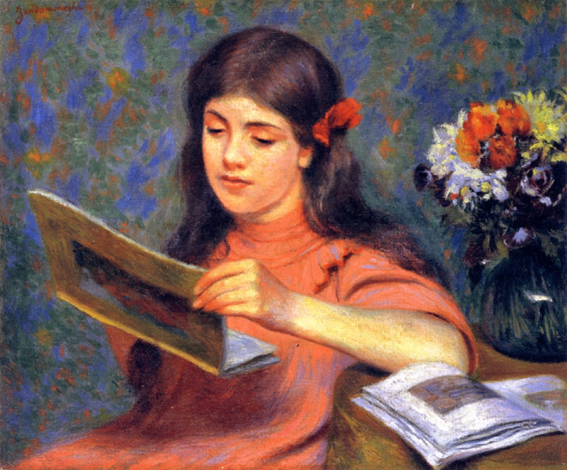 Meisje dat een boek leest - Federico Zandomeneghi