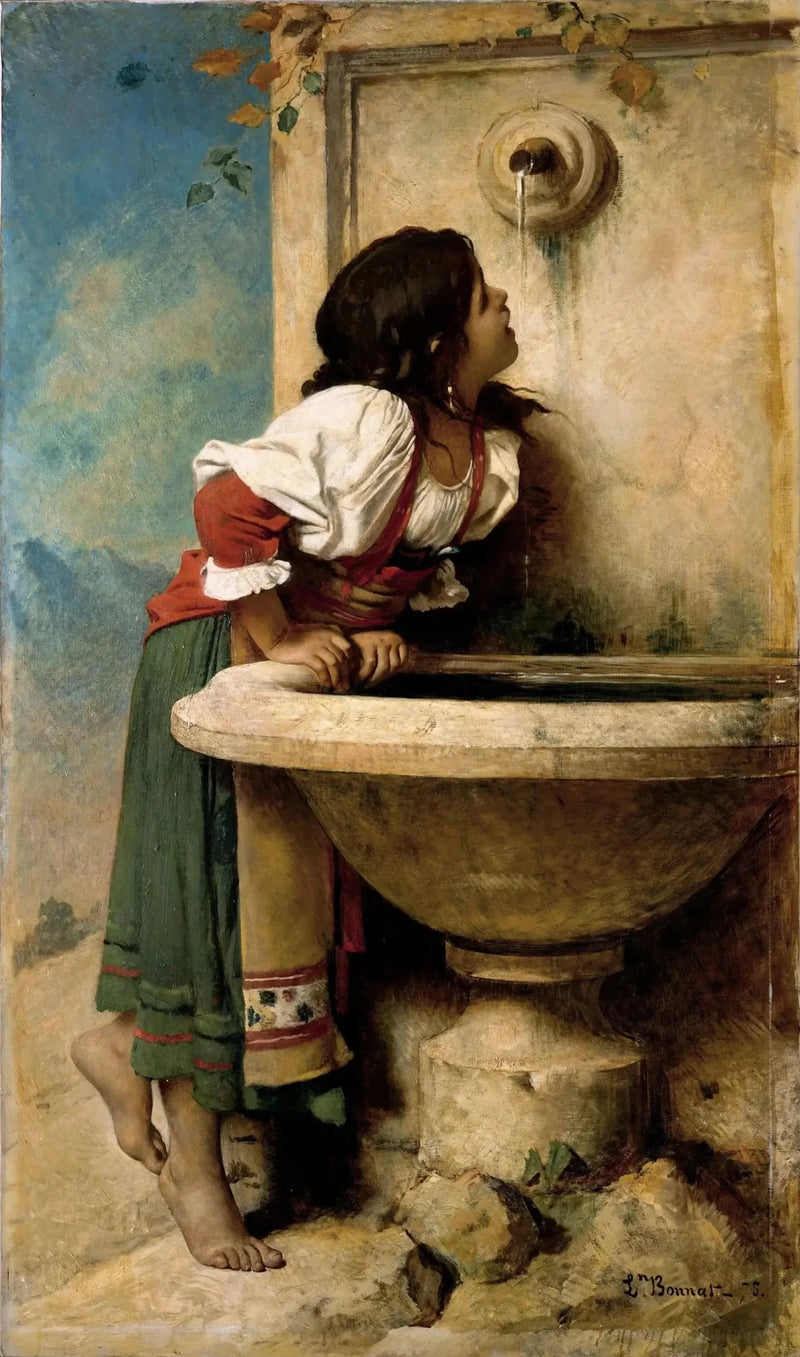 Romeinse meisje bij de fontein - Léon Bonnat
