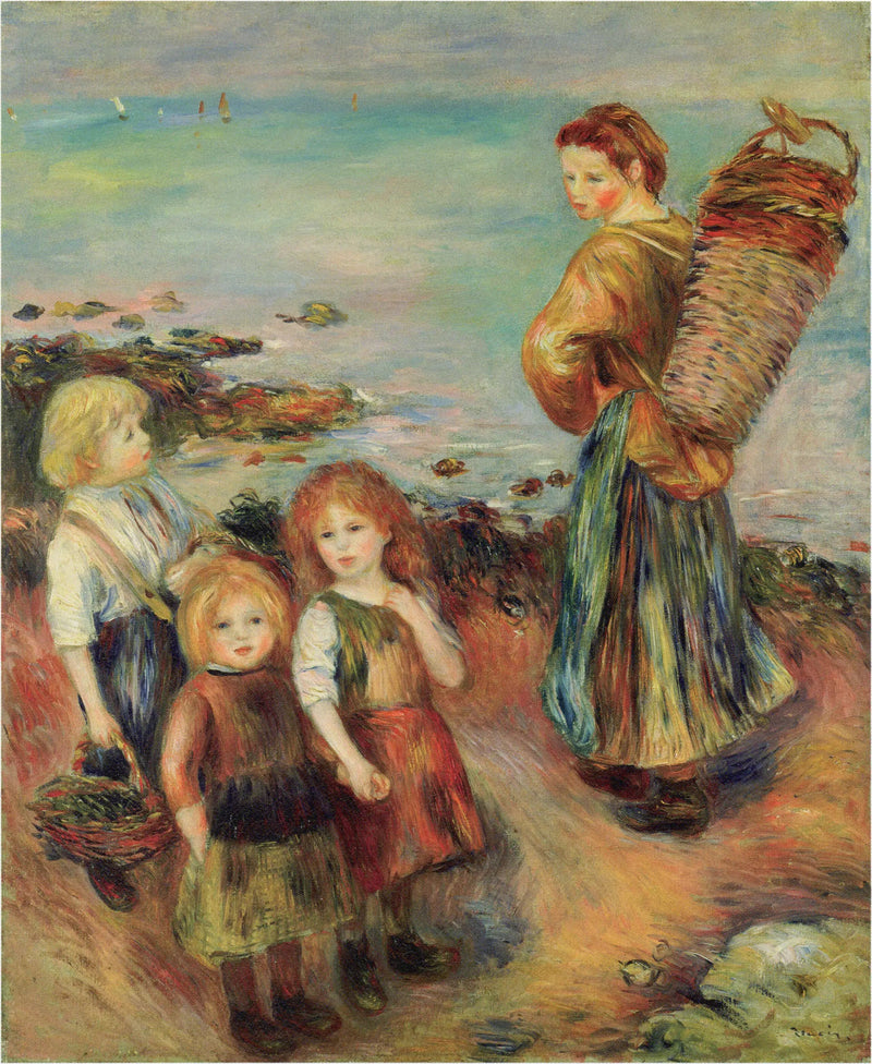 Meisjes met de mosselvisserij - Pierre-Auguste Renoir