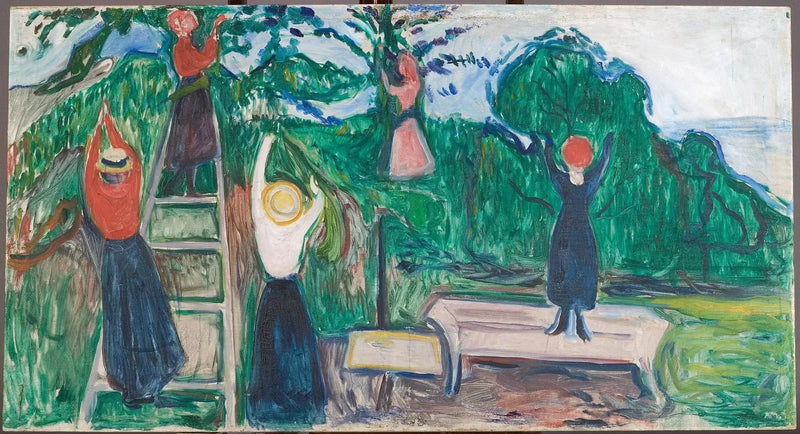 Meisjes die fruit plukken (Fries Linde) - Edvard Munch