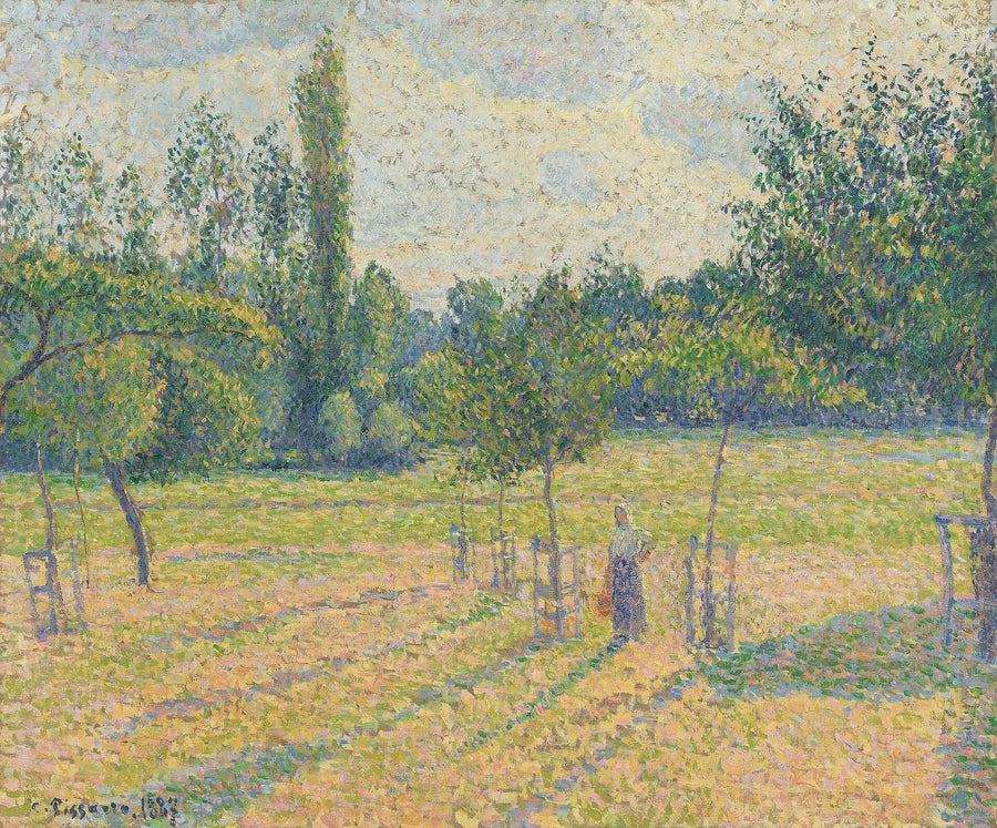 Eind van de middag in onze wei - Camille Pissarro