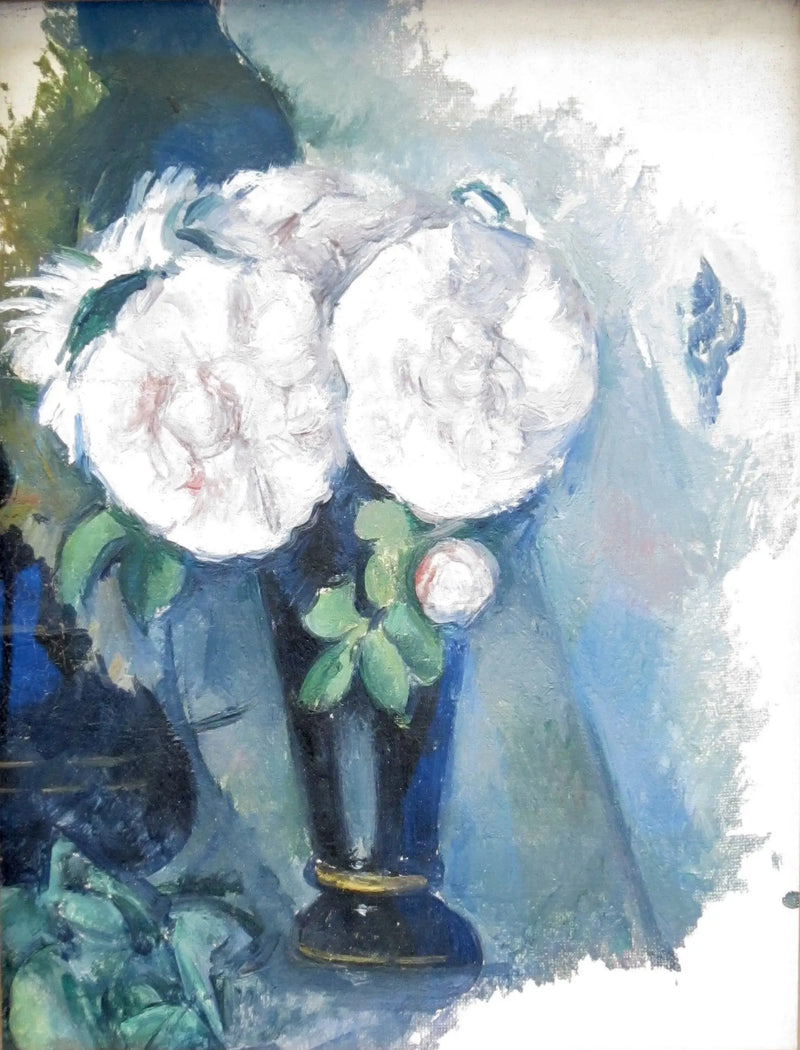 Bloemen in een blauwe vaas - Paul Cézanne