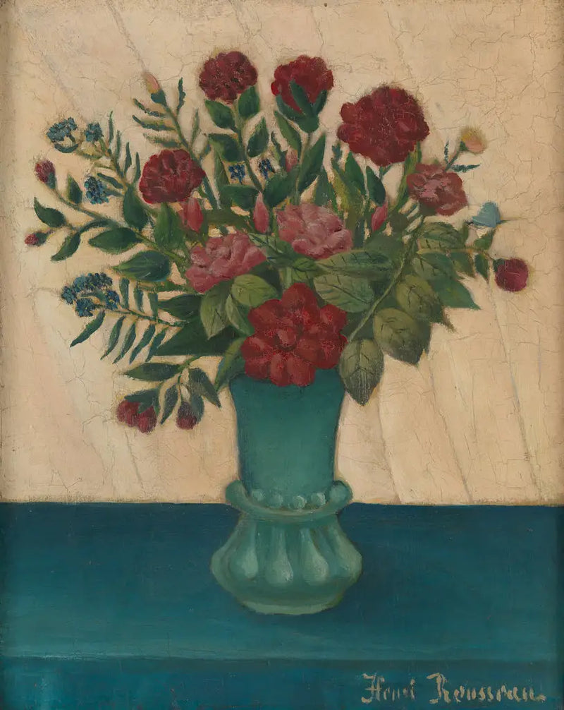 Bloemen in een vaas - Henri Rousseau