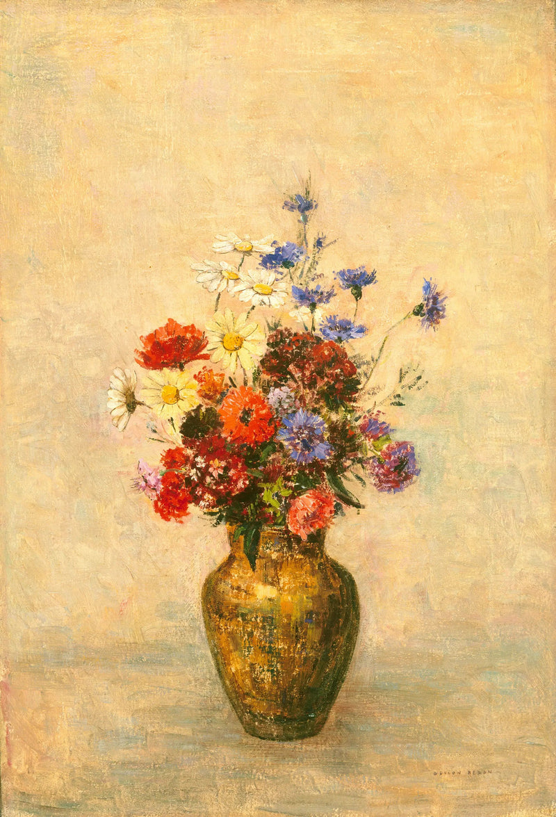 Bloemen in een vaas - Odilon Redon