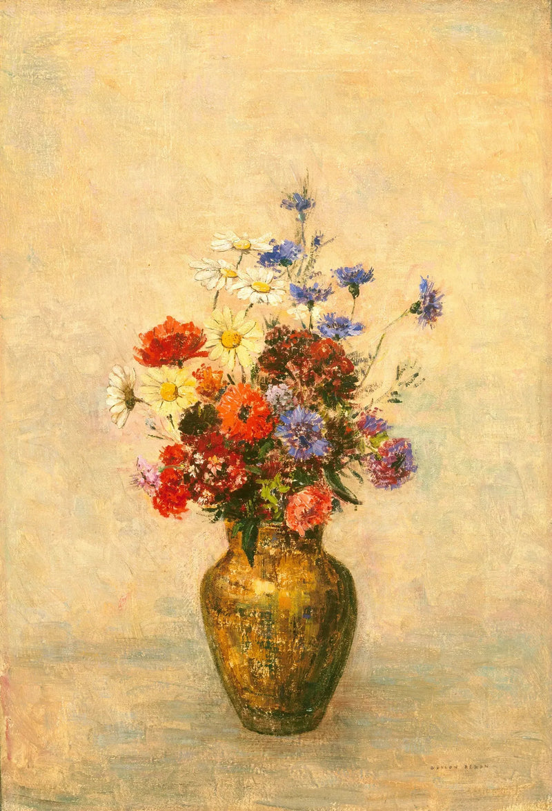 Bloemen in een vaas - Odilon Redon