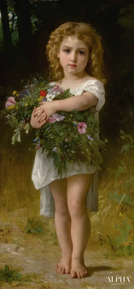 Fleurs De Printemps - William-Adolphe Bouguereau Reproductions de tableaux à la peinture à l’huile