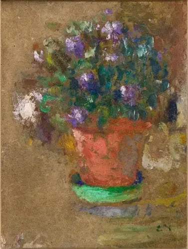 Bloemen in pot - Édouard Vuillard