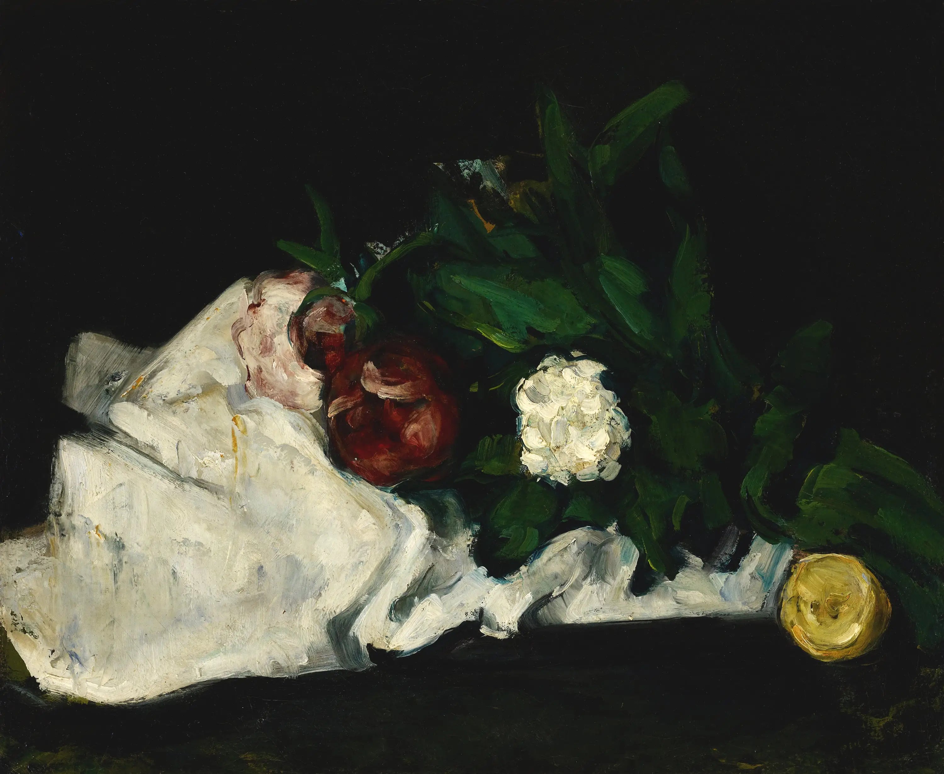 Reproduction du tableau « Fleurs et fruits - Paul Cézanne » par Alpha Reproduction en peinture à l’huile