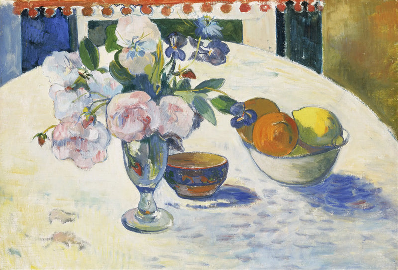 Bloemen. Blauwe iris, sinaasappels en citroen - Paul Gauguin