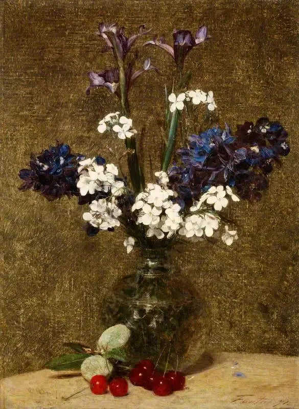 Bloemen: Iris en Jasmijn, met kersen en amandelen op de tafel - Henri Fantin-Latour

Source:
Fleurs : Iris et Jacinthes, avec des cerises et des amandes sur la table - Henri Fantin-Latour