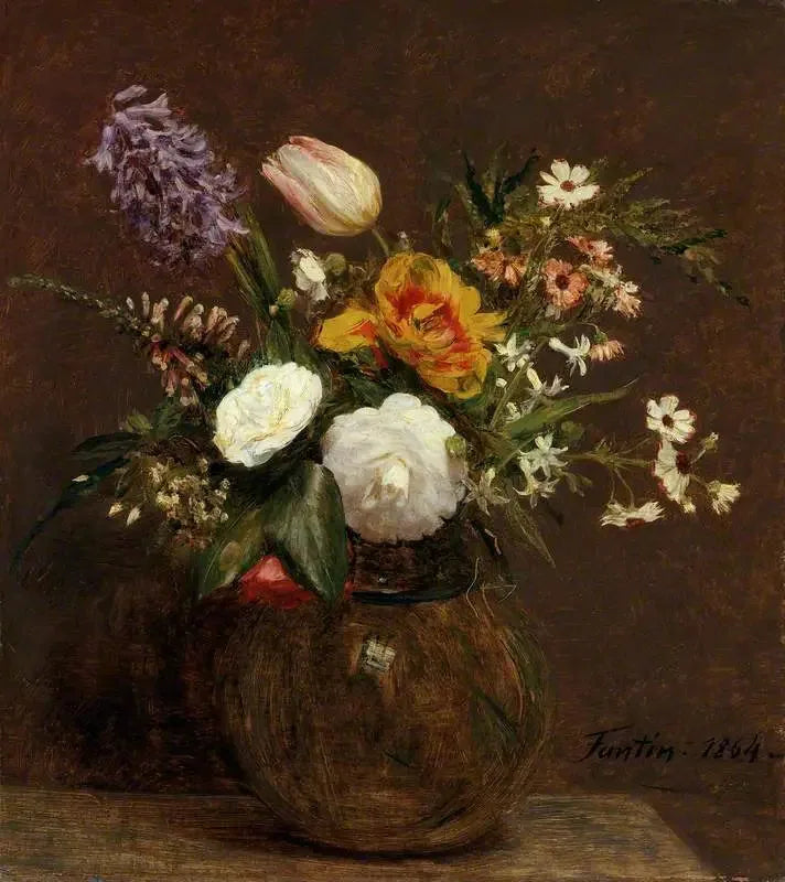 Bloemen: Tulpen, Camellia's en Jasmijnen - Henri Fantin-Latour

Source:
Fleurs : Tulipes, Camélias et Jacinthes - Henri Fantin-Latour
