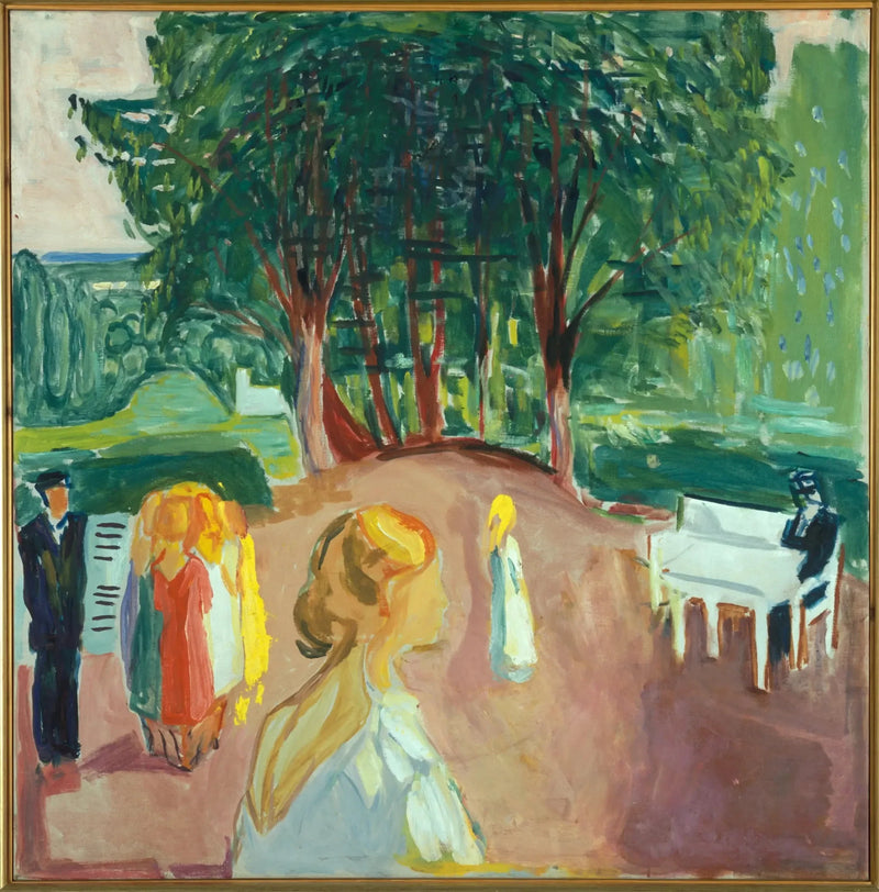 Flirten in het park - Edvard Munch