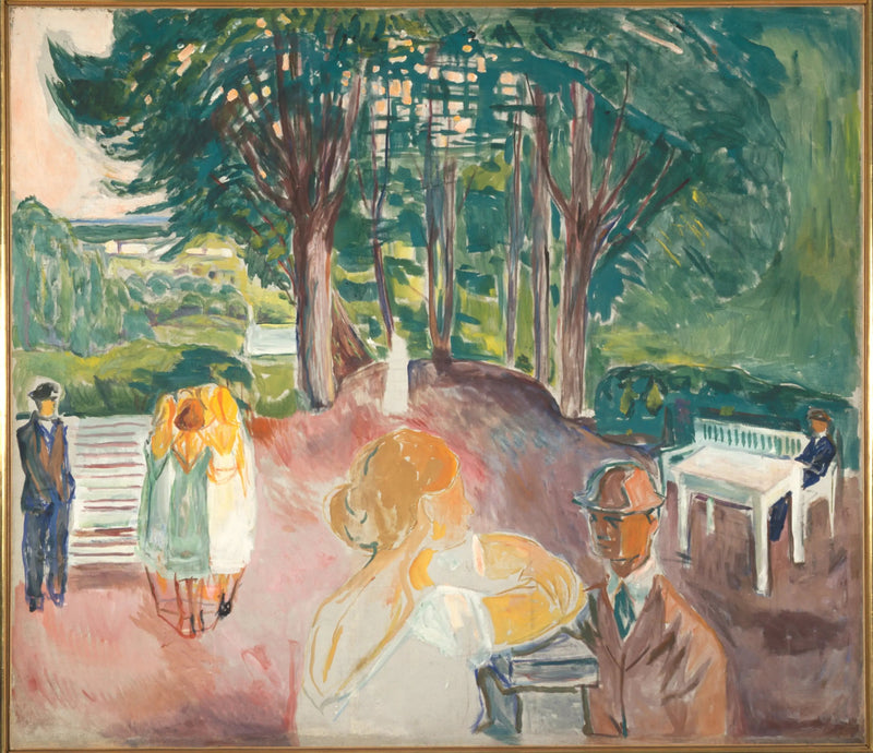 Flirten in het park - Edvard Munch