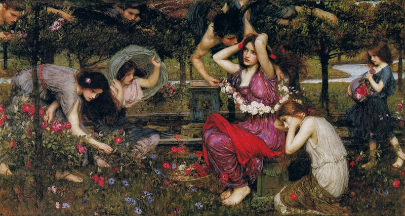 Flora en de zefieren - John William Waterhouse