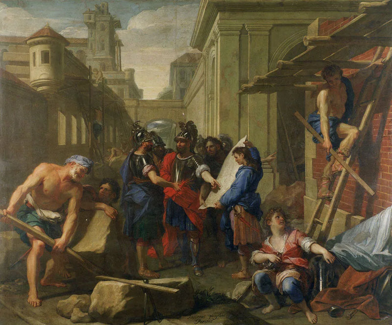 Fundering van een stad in Germanie door de Tectosages - Jean-Baptiste Jouvenet