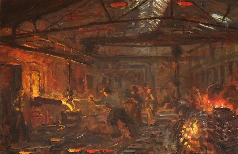Gieterij van ijzer Burmeister en Wain - Peder Severin Krøyer