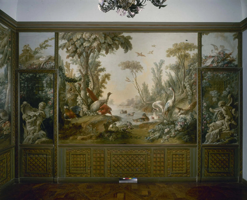 Fontein met twee geliefden, waarvan één ligt - François Boucher