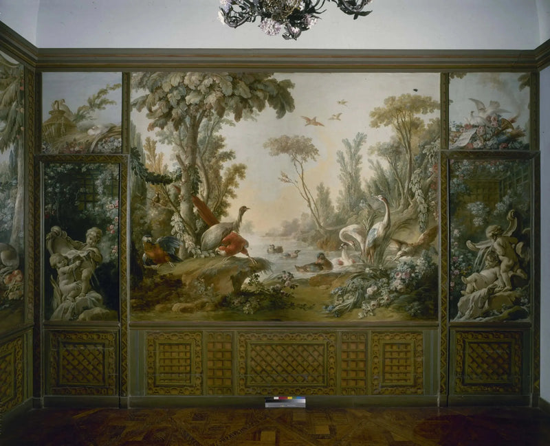 Fontein met twee geliefden, waarvan één ligt - François Boucher