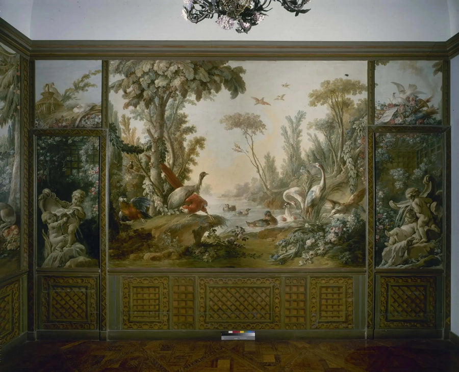 Fontein met twee geliefden, waarvan één ligt - François Boucher
