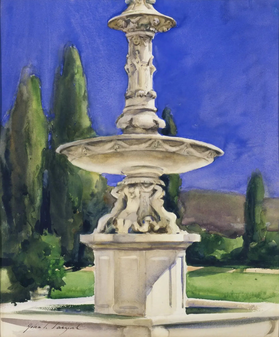 Marmeren fontein in Italië - John Singer Sargent