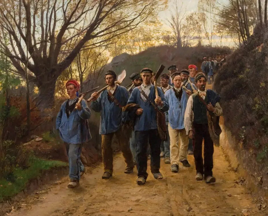 Franse boswachters terug van werk - Peder Severin Krøyer