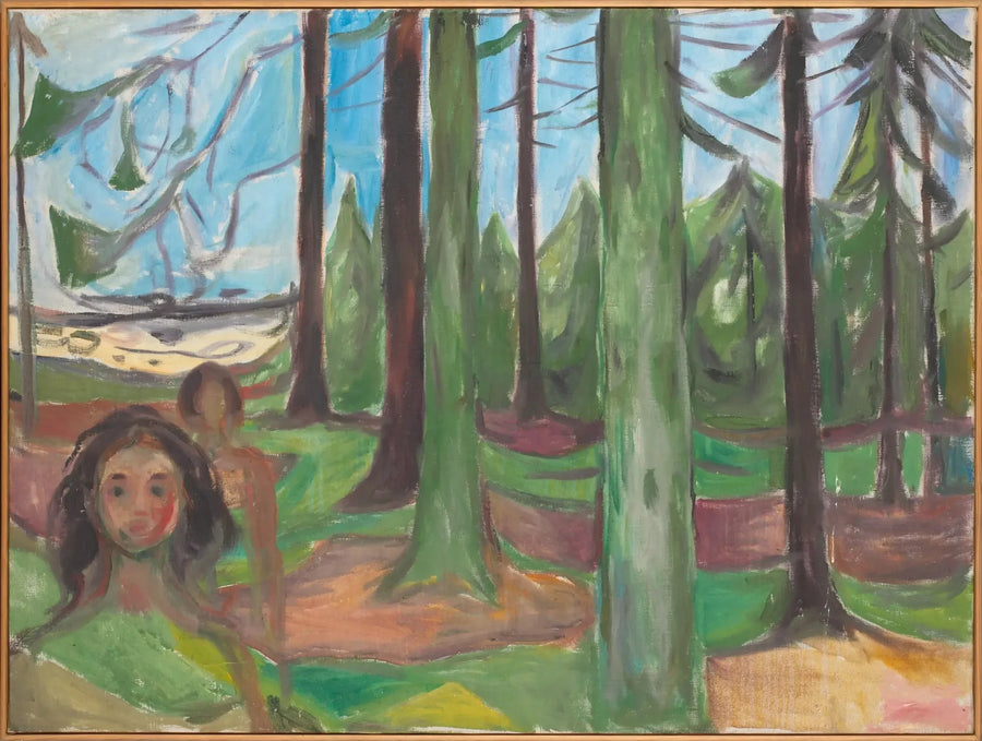 Bos met twee figuren - Edvard Munch
