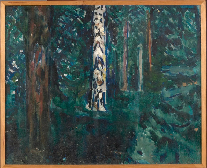 Bos met berkenstammen - Edvard Munch