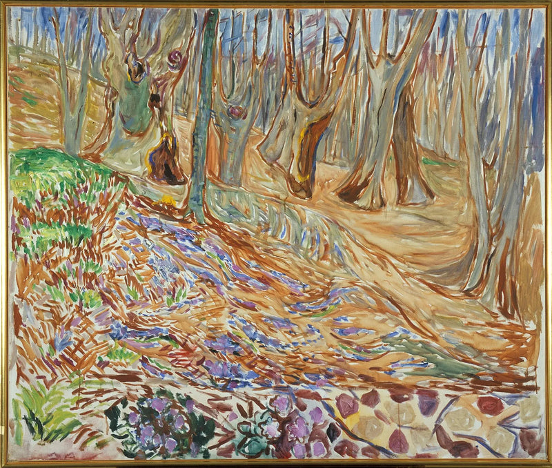 linde bos in de lente - Edvard Munch