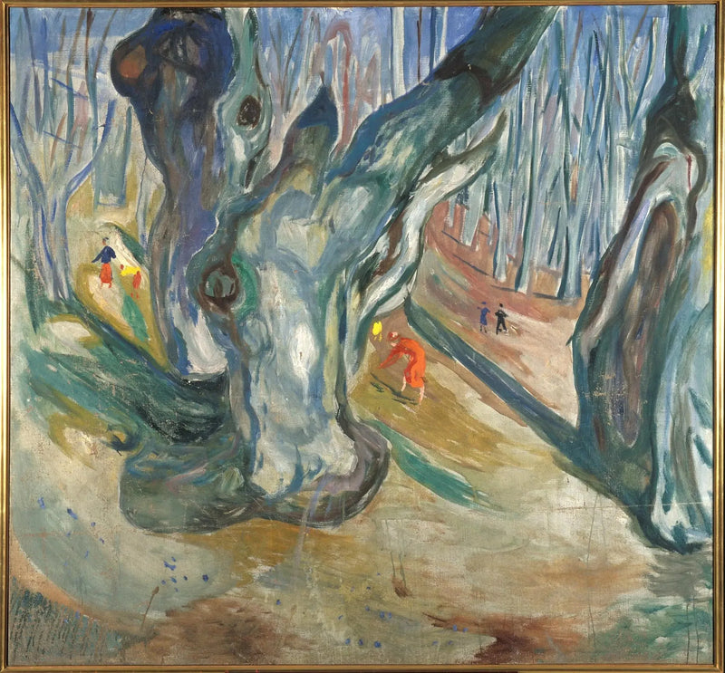 linde bos in de lente - Edvard Munch