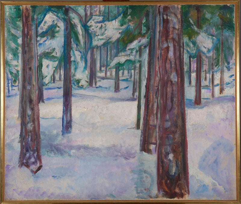 Bos in de sneeuw - Edvard Munch