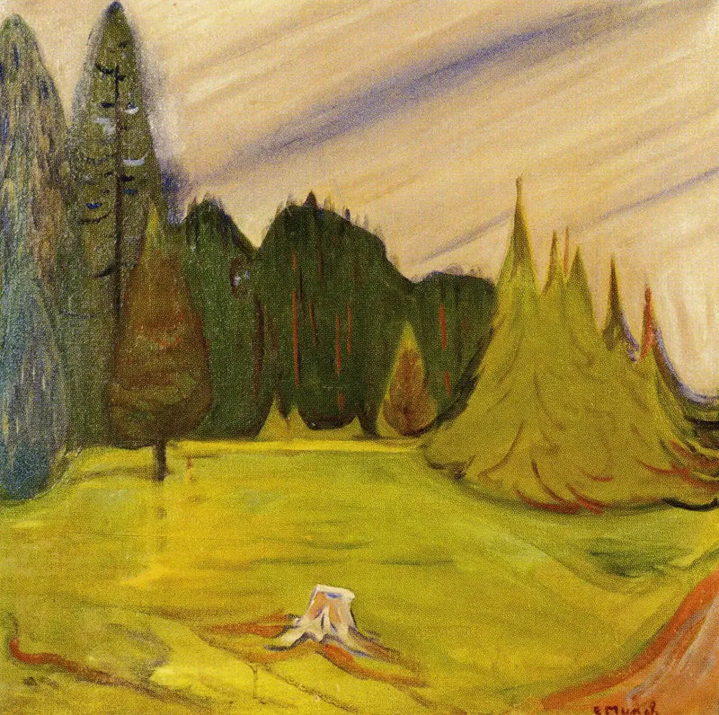 Bos op de weg naar Borre - Edvard Munch