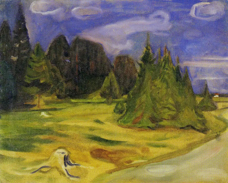 Bos op de weg naar Borre - Edvard Munch