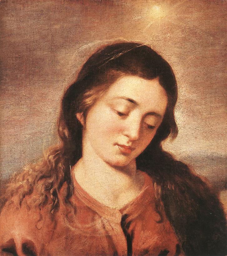 Fragment met het hoofd van de Maagd - Alonso Cano