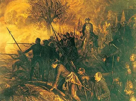 Frédéric en zijn volk bij de Slag bij Hochkirch - Adolph von Menzel