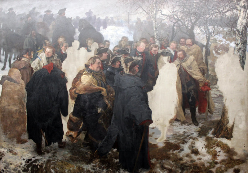 Frederik de Grote spreekt tot zijn generaals vóór de Slag bij Leuthen in 1757 - Adolph von Menzel