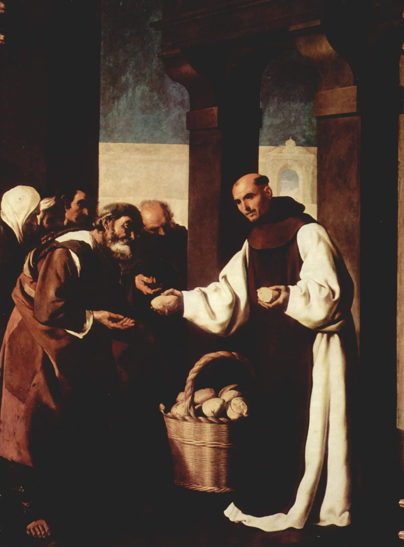 Broeder Martín van Vizcaya die aalmoeze geeft - Francisco de Zurbarán