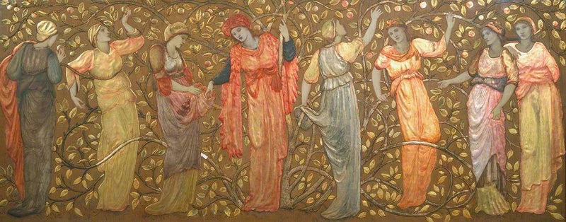 Fries van de acht vrouwen die appels plukken - Edward Burne-Jones