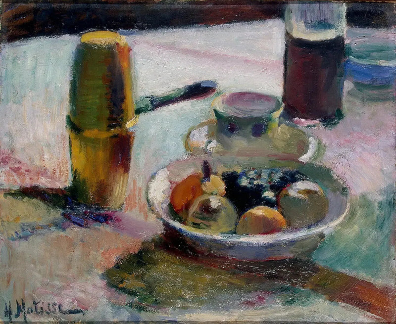 Vruchten en koffiepot - Henri Matisse
