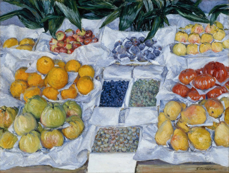 Vruchten gepresenteerd op een standaard - Gustave Caillebotte