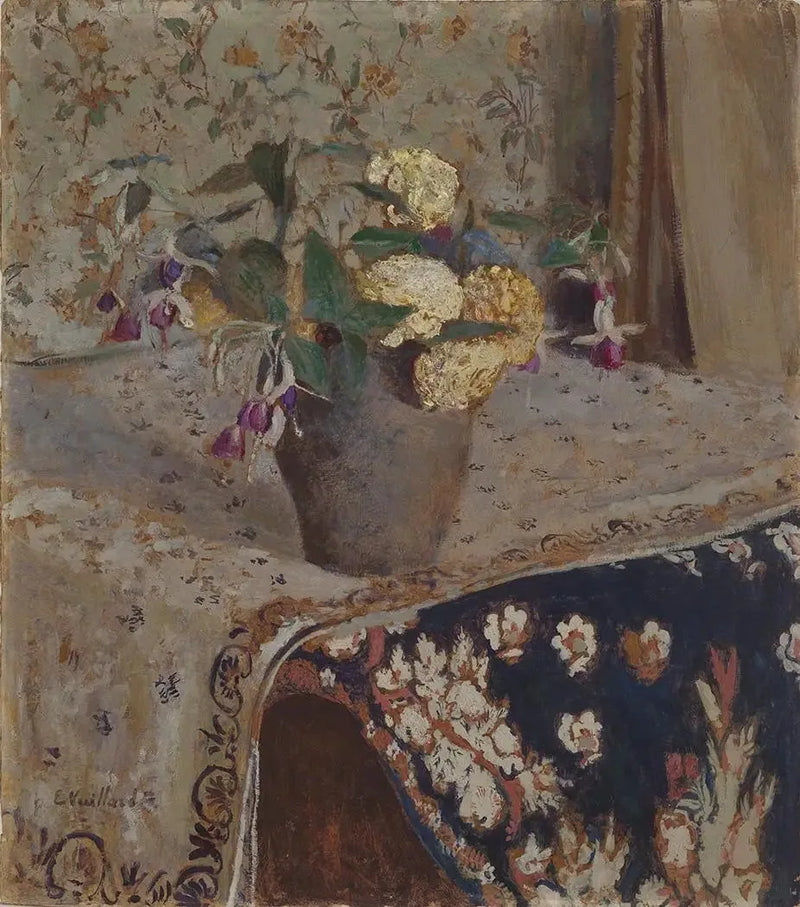 Fuchsia's en goudsbloemen - Édouard Vuillard