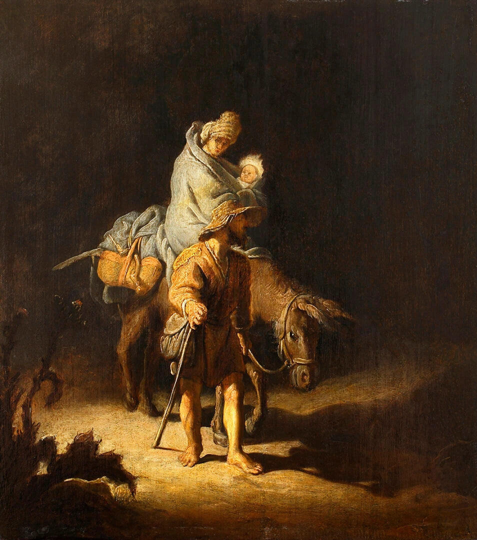 La Fuite en Égypte, 1627 — Rembrandt