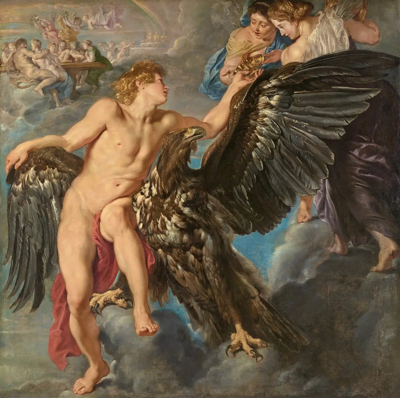 Ganymède ontvangt de kom van Hebe - Peter Paul Rubens